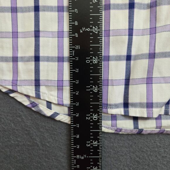 Charles Tyrwhitt Men 16 33 White Check French Cuff Slim Fit Dress Shirt - Picture 8 of 12